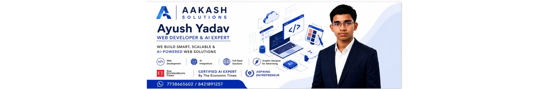 Aakash Solutions business card
